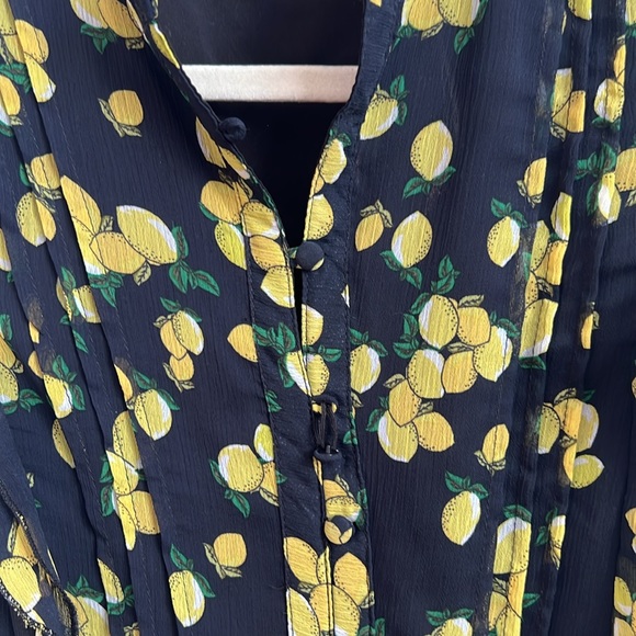 ASYMMETRICAL LEMON PRINT DRESS - Picture 4 of 7